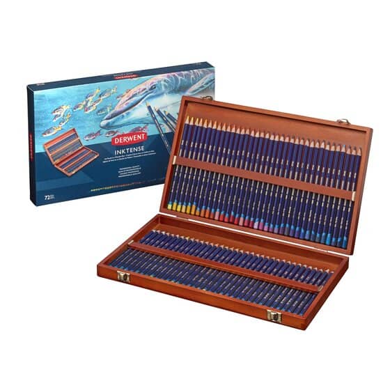 Derwent Inktense Maletín de Madera 72 Colores