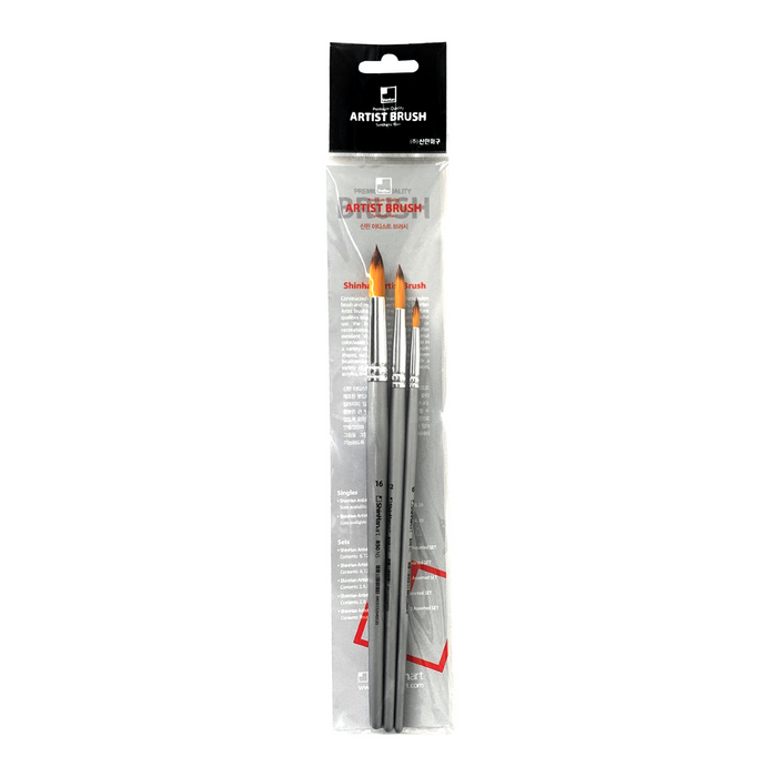 ShinHan Artist 850NS Set 3 Pinceles Redondos  (6, 12, 16)