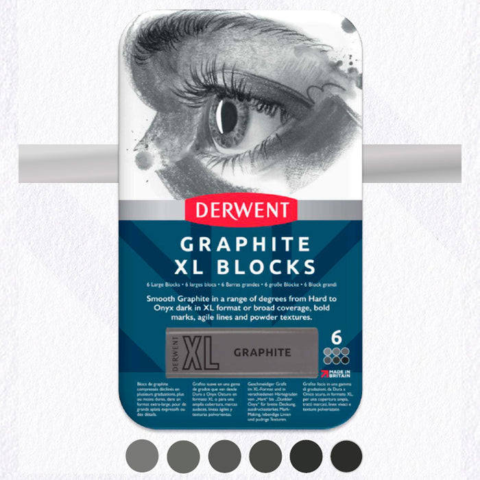 DERWENT - BARRAS DE GRAFITO XL 6 UNIDADES (SET 2)