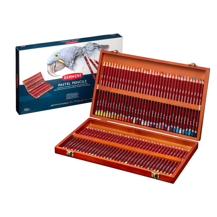 Caja de Madera con 72 lápices Pastel - Derwent