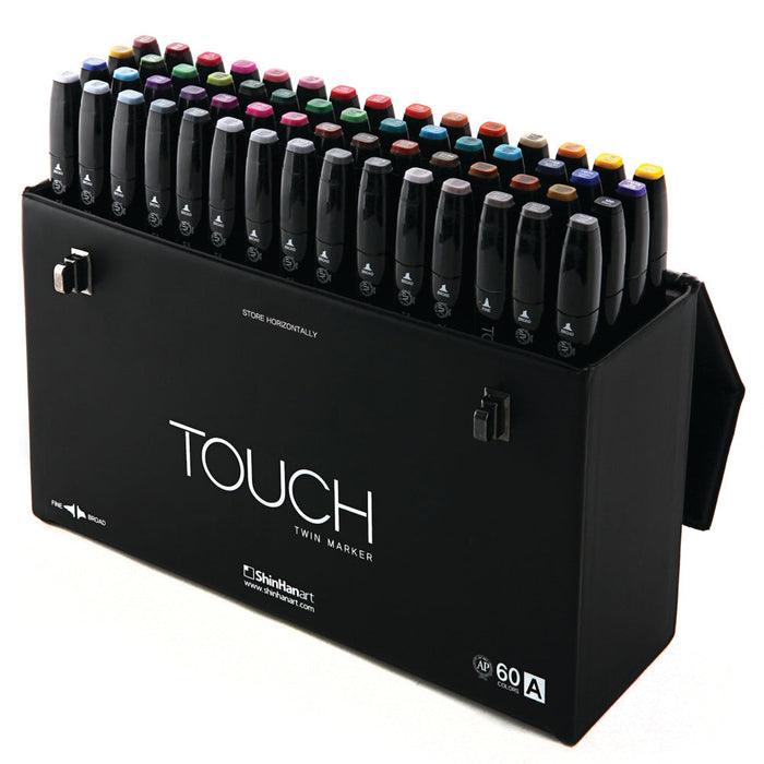 Maletín con 60 rotuladores TWIN TOUCH - SET A