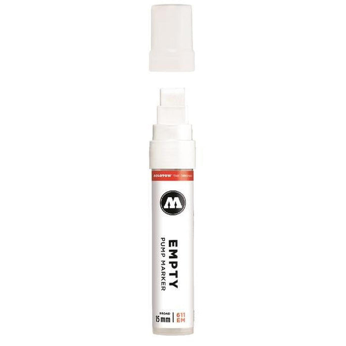 Rotulador vacío recargable 15mm 611EM EMPTY - Molotow