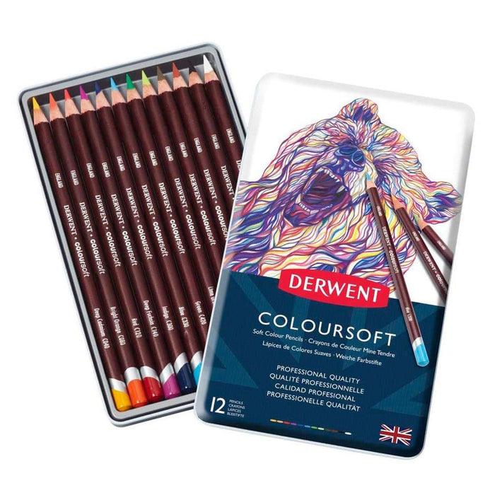 Derwent - Caja Coloursoft Pencils 12 Unidades