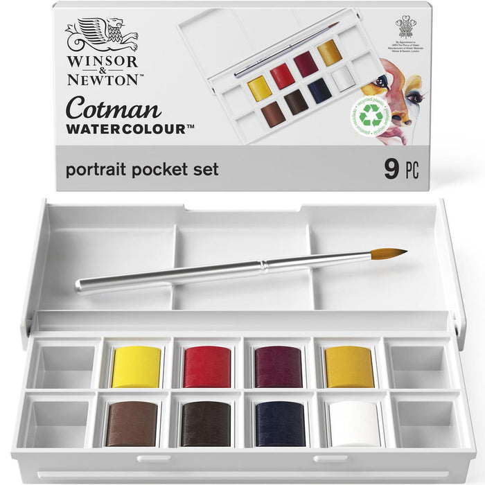 W&N Acuarelas CWC Set Bolsillo 8 Medio Godets - Retrato