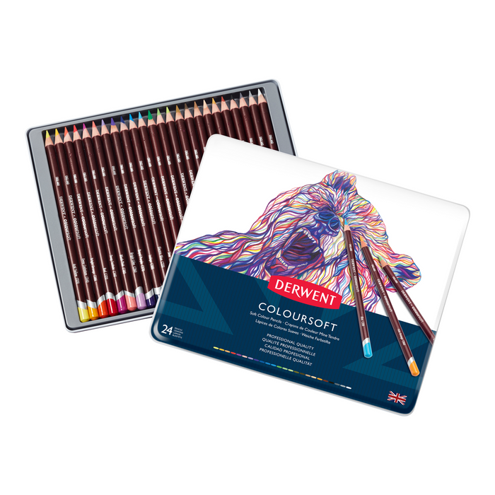Derwent - Caja Coloursoft Base Cera 24 Unidades