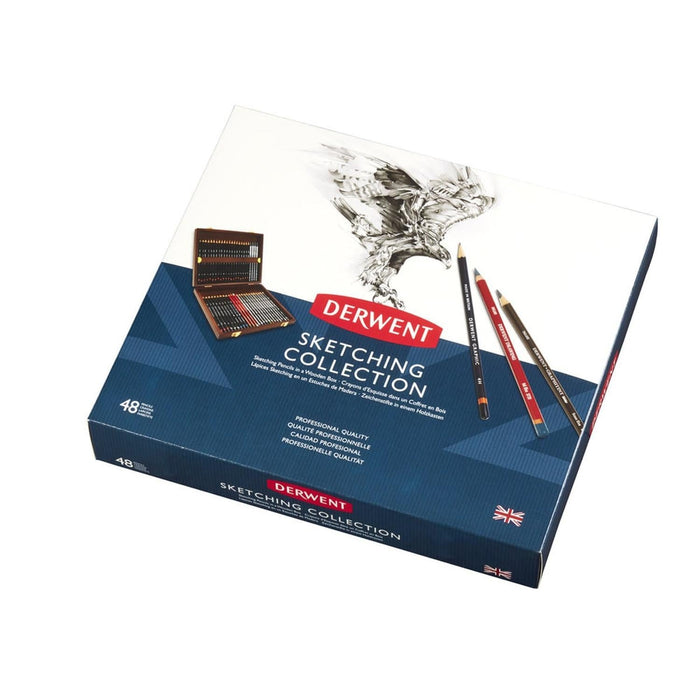 Derwent Sketching Maletin de Madera 48 Colores