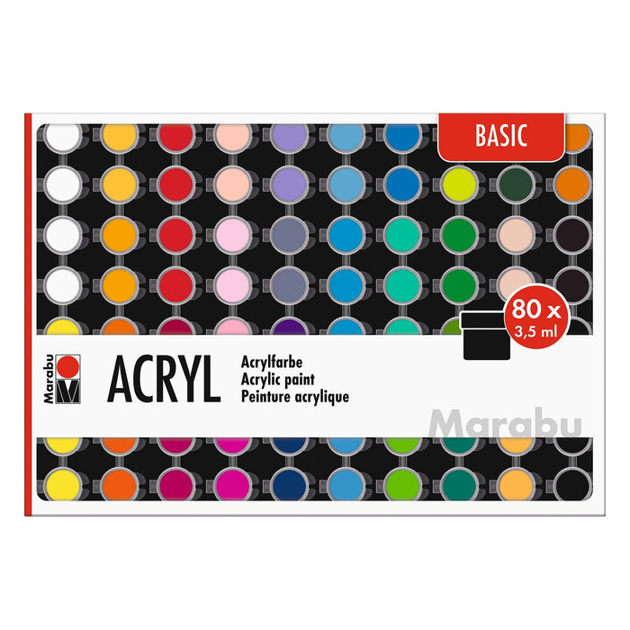 Set pintura acrílica colores básicos Marabu