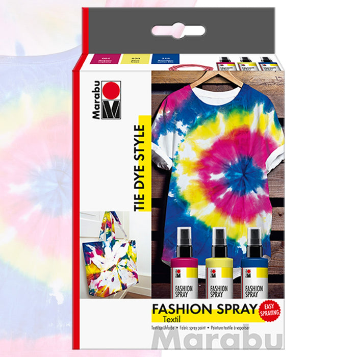Set pintura textil Fashion spray Marabu primarios 3x100ml