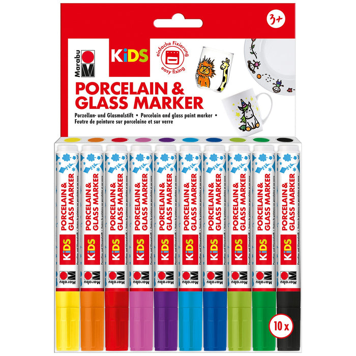 Set rotulador para porcelana y cristal Marabu Kids 10x1-2mm