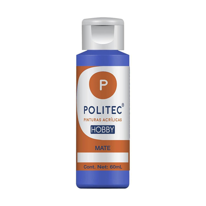 ACRILICO POLITEC HOBBY MATE AZUL COBALTO #310 60 ML