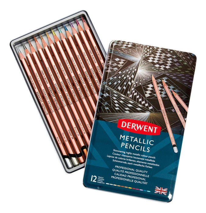 Derwent - Caja Metallic Pencil 12 Unidades