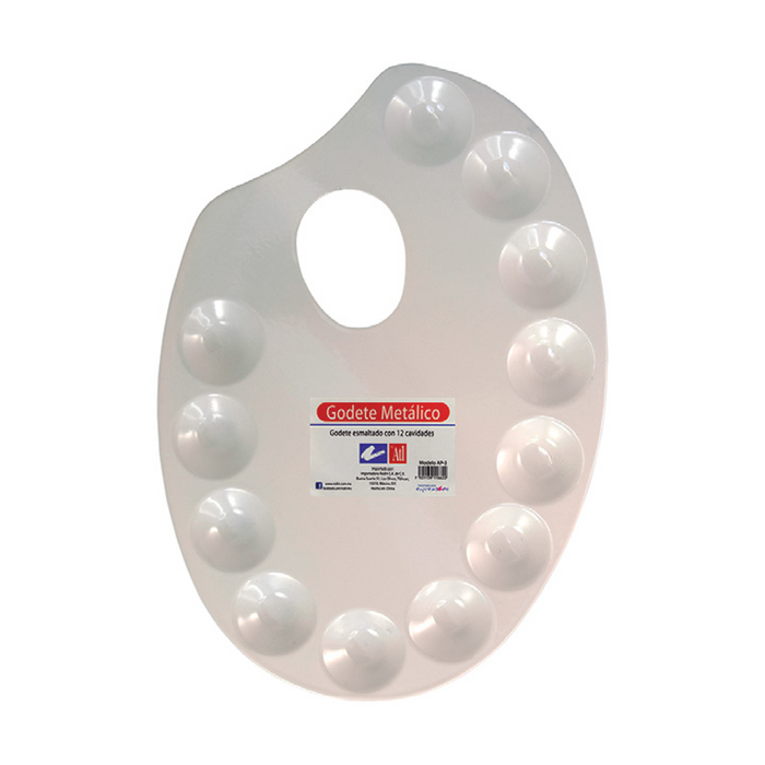 Paleta esmaltada oval 12 c/cav. ref. 280