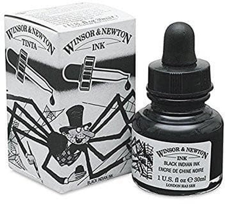 WINSOR AND NEWTON - DRAWING INK TINTA INDIAN CON GOTERO 30ML