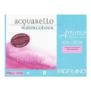 Bloc encolado a 4 lados 45,5x61 300 g 10 hojas grano satinado Fabriano