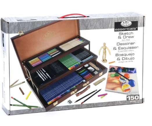 Essentials™ 134pc Sketching & Drawing Box Art Set Royal&Langnickel