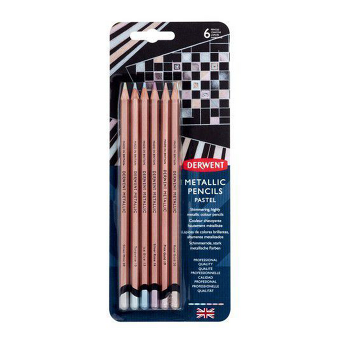 Derwent - Set Metallic Pencil Pastel 6 unidades