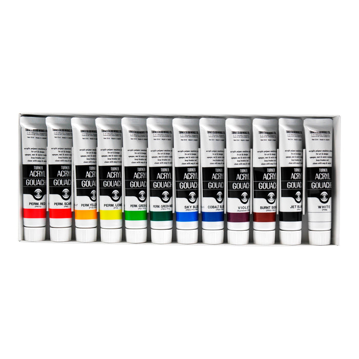 Set 12 tubos Gouache acrílico Turner 20ml