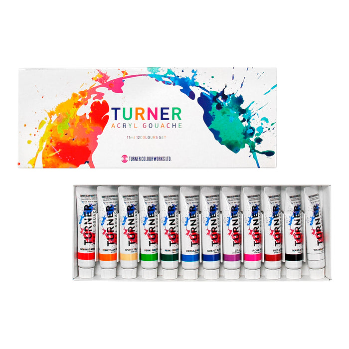 Set 12 Gouache acrílico Turner World 11ml