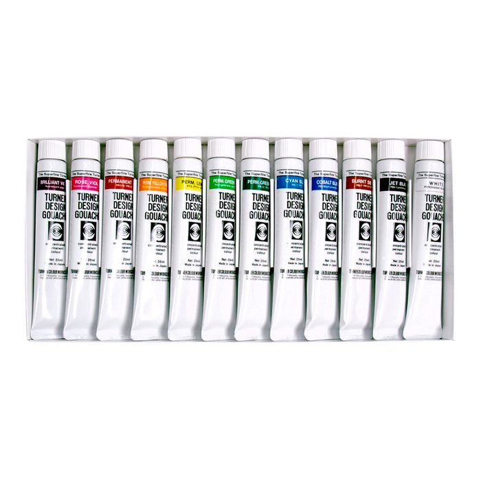 Set 12 tubos Gouache profesional Turner 25ml