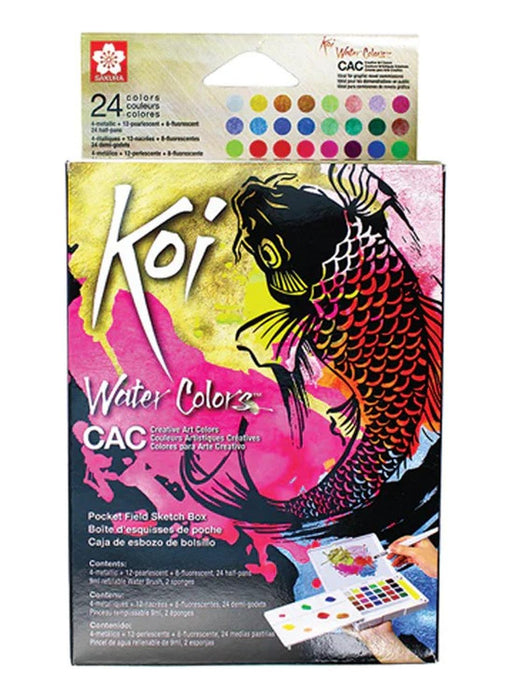 SAKURA - Koi Water Colors Sketch 24 Pastillas