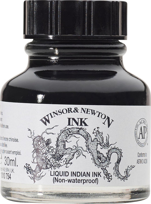 WINSOR AND NEWTON - DRAWING INK TINTA INDIAN INK 30ML