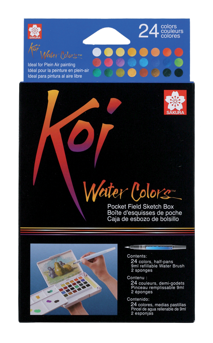 SAKURA - Koi Water Colors Sketch 24 Pastillas