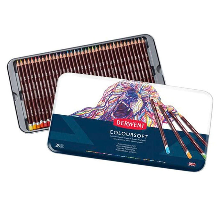 Derwent - Caja Coloursoft Pencils 36 Unidades