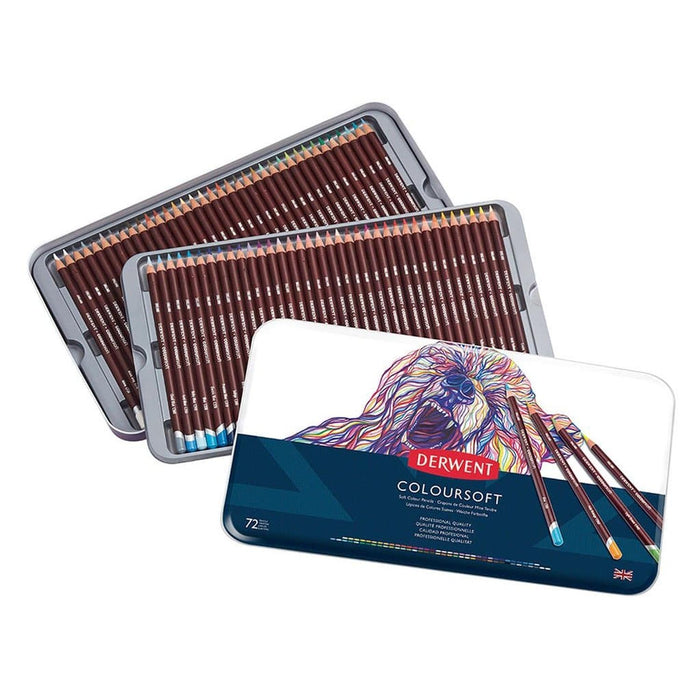 Derwent - Caja Coloursoft Base Cera 72 Unidades