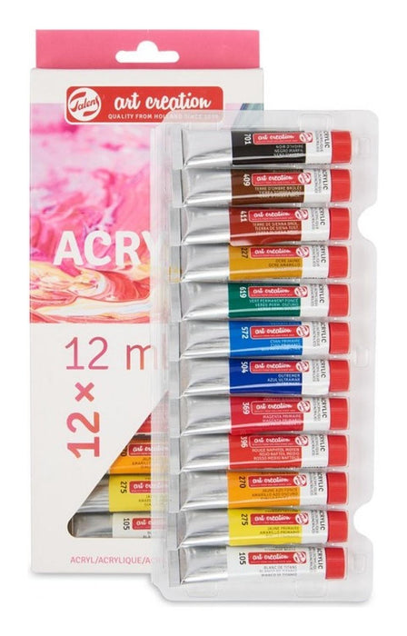 Set pintura acrílica Talens Art Creation 12x12ml