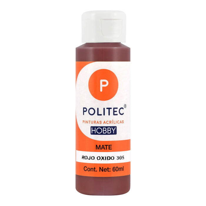 ACRILICO POLITEC HOBBY MATE ROJO OXIDO #305 60 ML