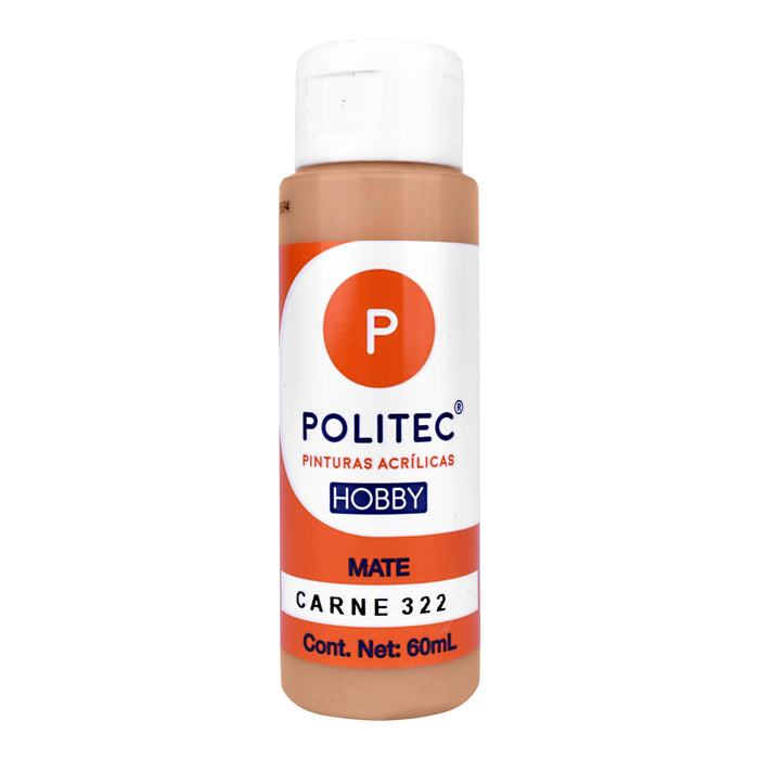 ACRILICO POLITEC HOBBY MATE CARNE #322 60 ML