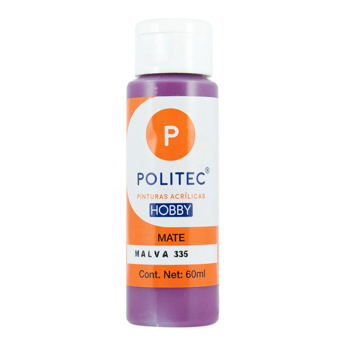 ACRILICO POLITEC HOBBY MATE MALVA #335 60 ML