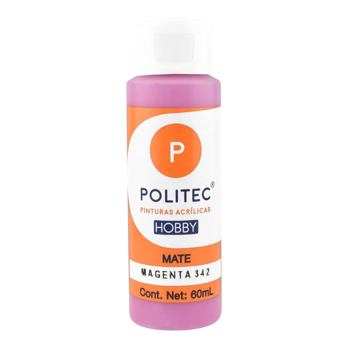 ACRILICO POLITEC HOBBY MATE MAGENTA #342 60 ML