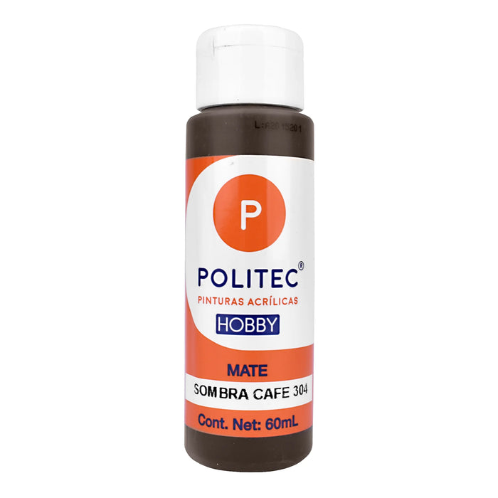 ACRILICO POLITEC HOBBY MATE SOMBRA CAFÉ  #304 60 ML