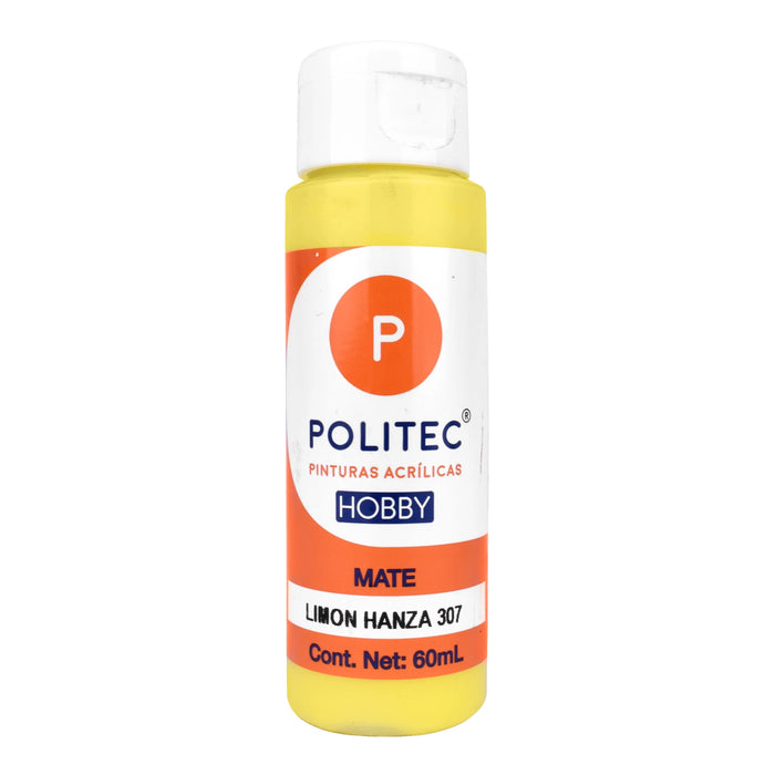 ACRILICO POLITEC HOBBY MATE LIMON HANZA #307 60 ML