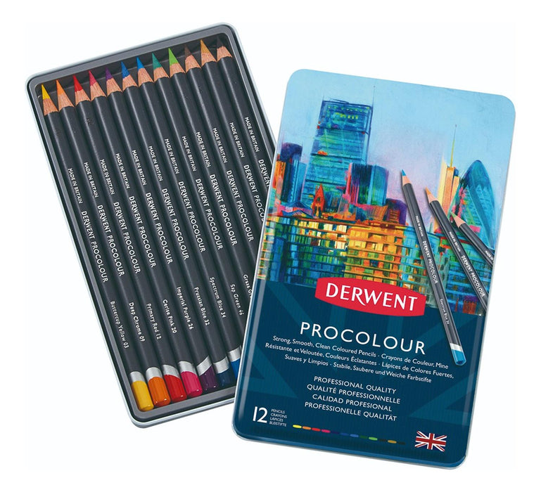 Derwent - Caja Procolour Base Cera 12 Unidades