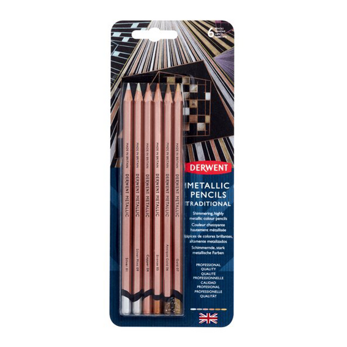 Derwent - Caja Metallic Pencil 6 Unidades