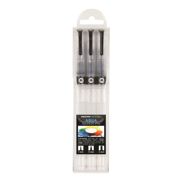 Molotow -  AQUA Squeeze Pen Set Pincel con Deposito Basic Set 1