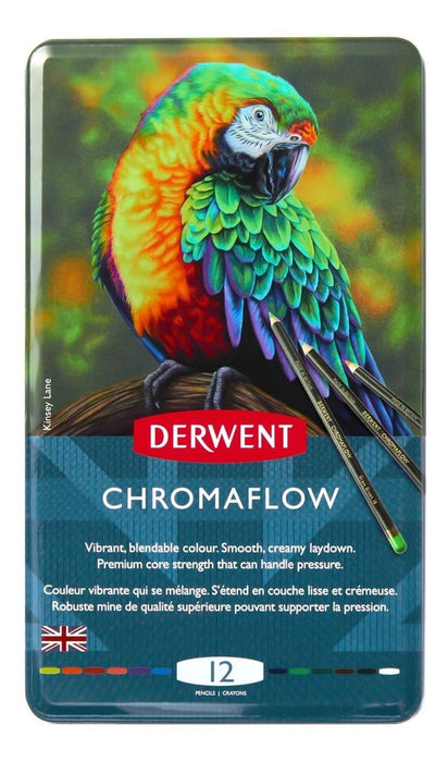 DERWENT - SET LÁPICES CHROMAFLOW BASE CERA 12 UNIDADES