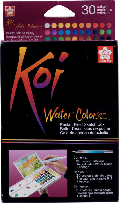 SAKURA - Koi Water Colors Sketch 30 Pastillas