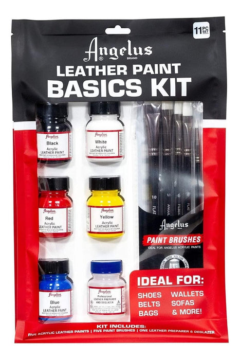 Set Pintura Cuero Angelus Basics Kit - Box 7pcs