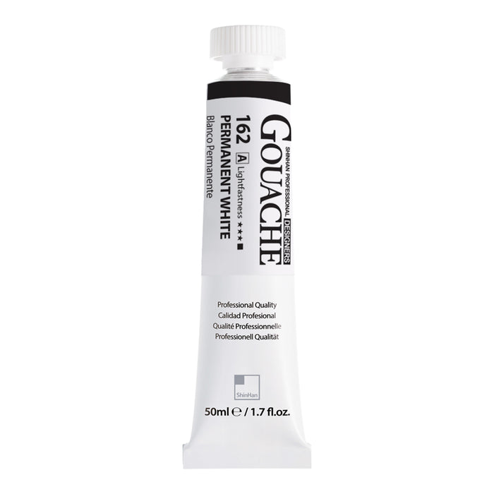 Gouache profesional Blanco premanente 50ml - ShinHan