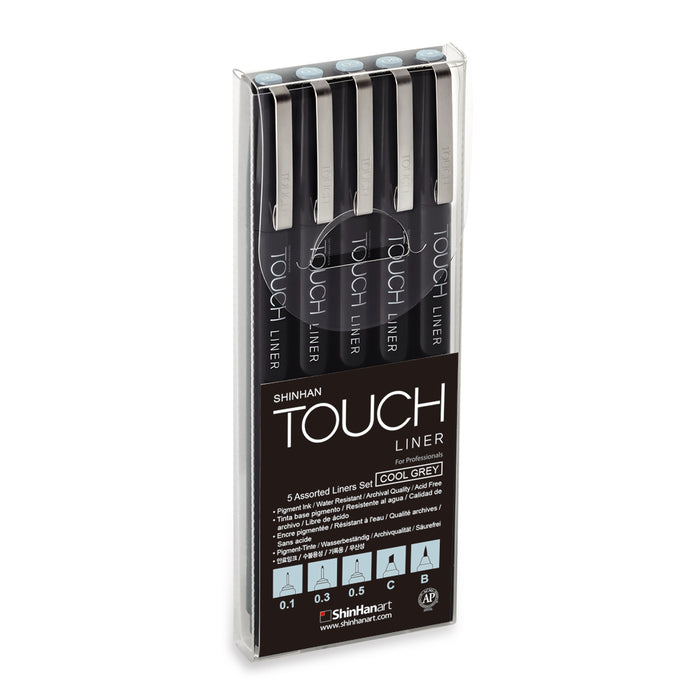 Set con 5 calibrados color gris Touch Liner