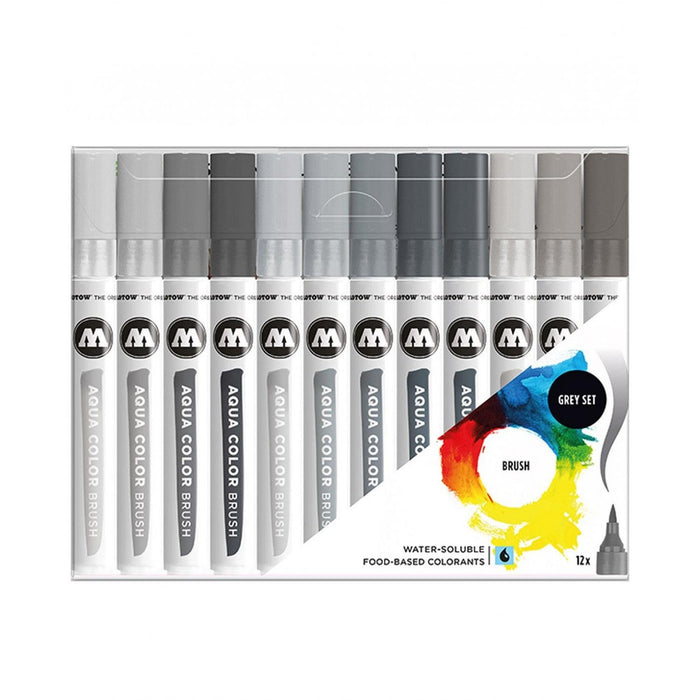 MOLOTOW - AQUA COLOR BRUSH SET 3 12 UNIDADES