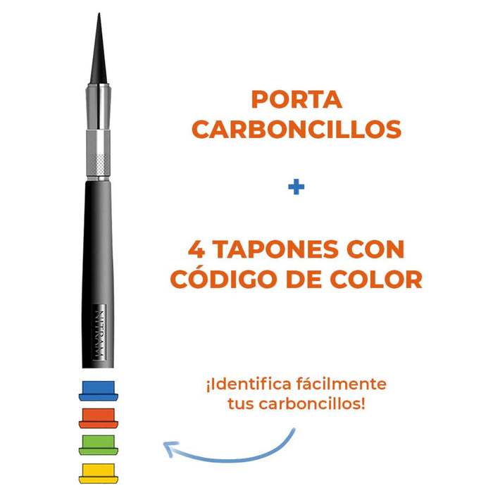 Porta carboncillos + surtido Nitram
