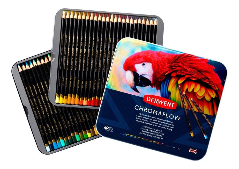DERWENT - SET LÁPICES CHROMAFLOW BASE CERA 48 UNIDADES