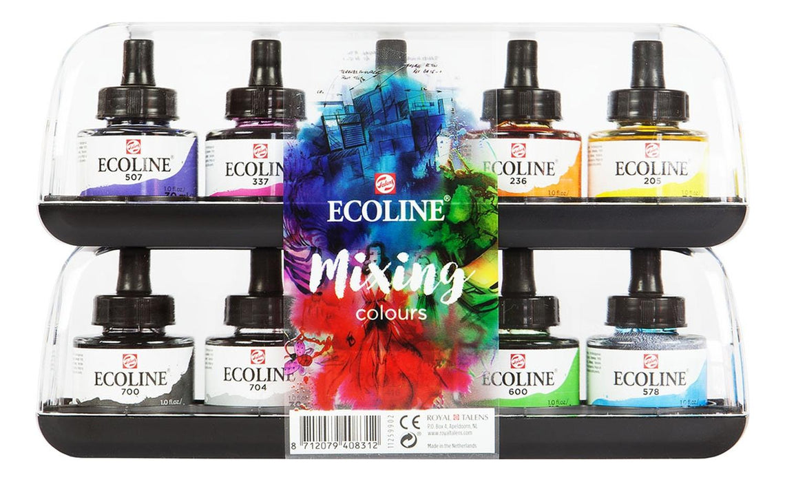 Royal Talens - Ecoline Set recarga acuarela líquida Mezcla 10 recargas 30ml