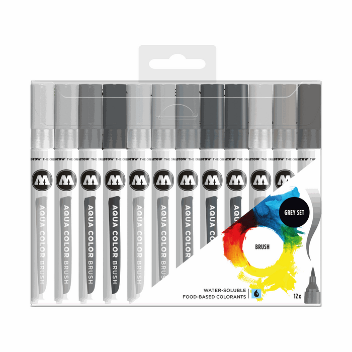 MOLOTOW - AQUA COLOR BRUSH SET 3 12 UNIDADES