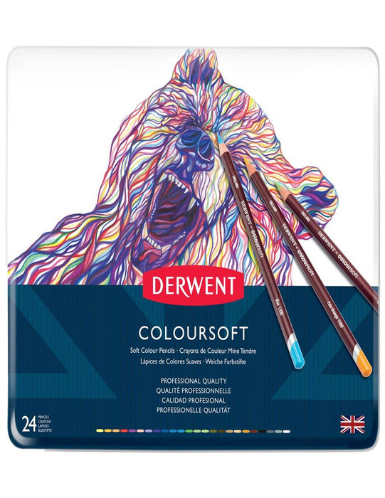 Derwent - Caja Coloursoft Base Cera 24 Unidades