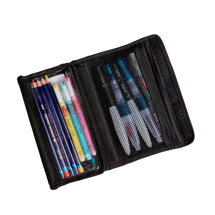 Estuche para lápices Derwent Artpack color negro